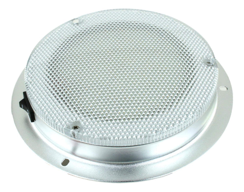 LED Dome Light - High Power 6" LED Downlight - 12VDC - Waterproof - 180 Lumen - Fixed Mount with Rocker Switch - for Home, Auto, Truck, RV, Boat and Aircraft