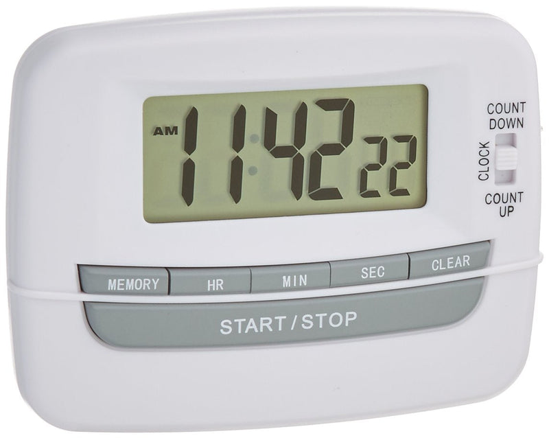 Sammons Preston Large Digit Handheld Timer, Portable or Mountable Alarm Timer with LCD Display, Magnetic Cooking Timer with Pocket Clip, Countdown Clock Kitchen Aid with Big Numbers & Large Screen