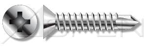 (5 pcs) #12 X 3, Self-Drilling Screws, Flat Phillips Drive, AISI 410 Stainless Steel