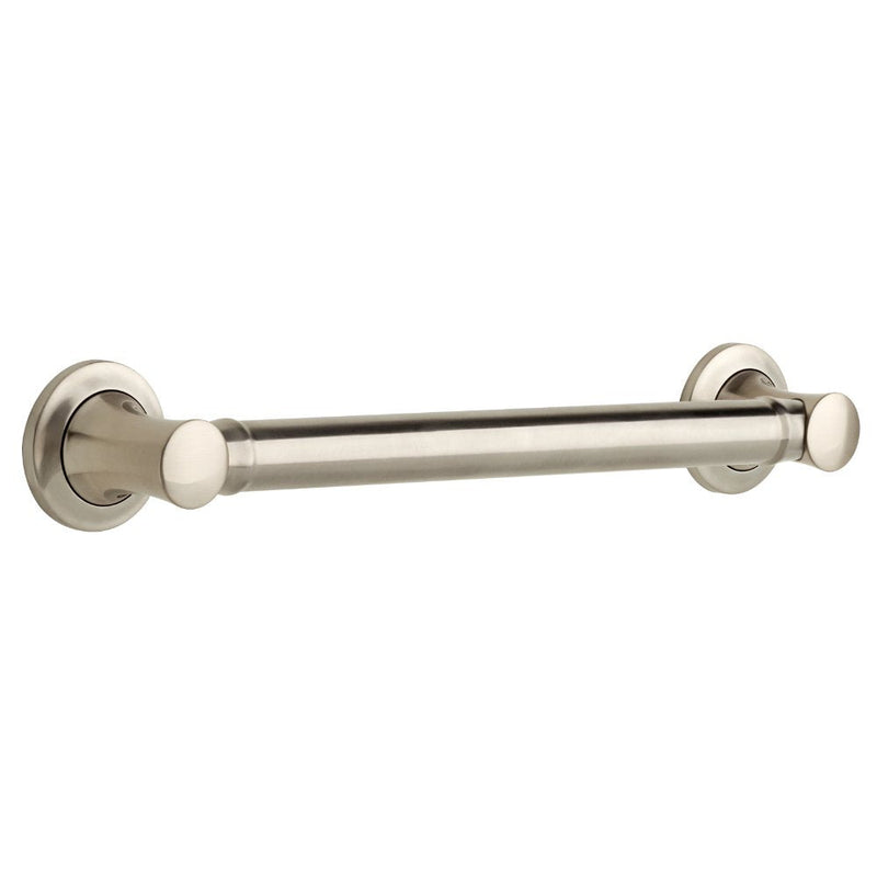 Delta Carlisle (1-Pack) 16' Shower Grab Bar Seniors ADA Compliant Satin Nickel 450 lb Capacity Bathroom Safety Handle for Shower, Bathtub | Wall Mounted Balance Assist, Grip DCL5916-BN 16 Inch 1