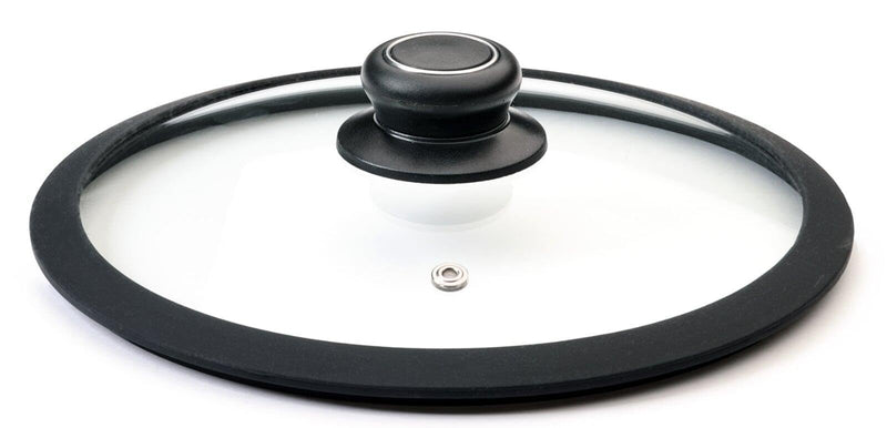 Black Cube Universal Tempered Glass Lid for Pots & Pans Set - 9.5-Inch, Black, Glass - Fits Nonstick Frying Pans & Skillets - Compatible with Induction Cookware