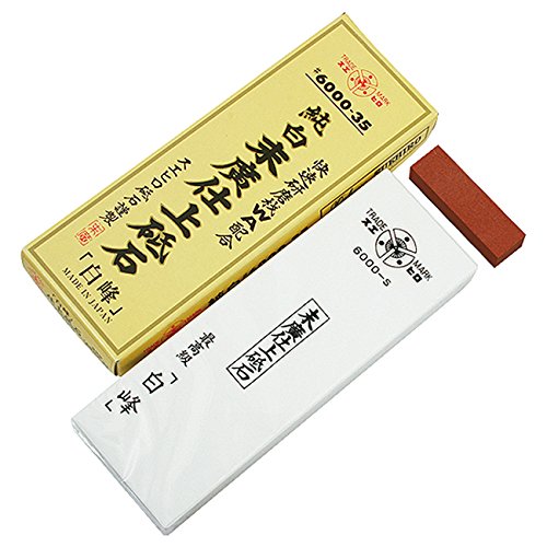 Suehiro whetstone, Honing soaking stone #6000: Shiramine 6000-35, Stone and Nagura / 7.20 x 2.43 x 0.78 "