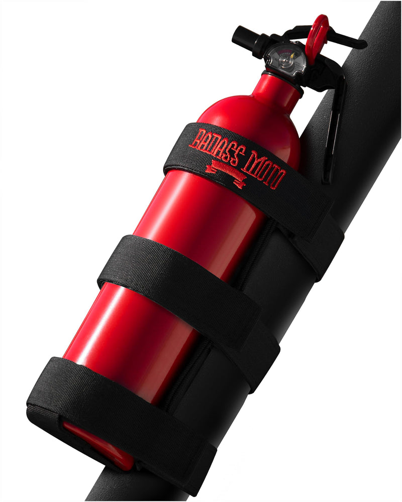 Badass Moto Accessories for Jeep Fire Extinguisher Mount Jeep Gladiator Fire Extinguisher Holder Jeep Wrangler fits 1965-2024 JK JKU TJ CJ JL, Easy Install Roll Bar for Jeep Gifts, Badass Black