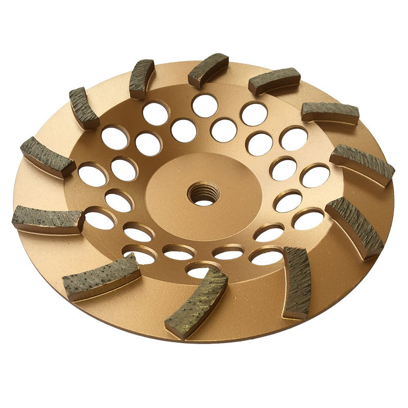 7" Diamond Grinding Wheels for Concrete or Masonry, 12 Turbo Segments, #30/40 Grit, Medium Bond, 5/8"-11 Arbor 7" - 12 Seg