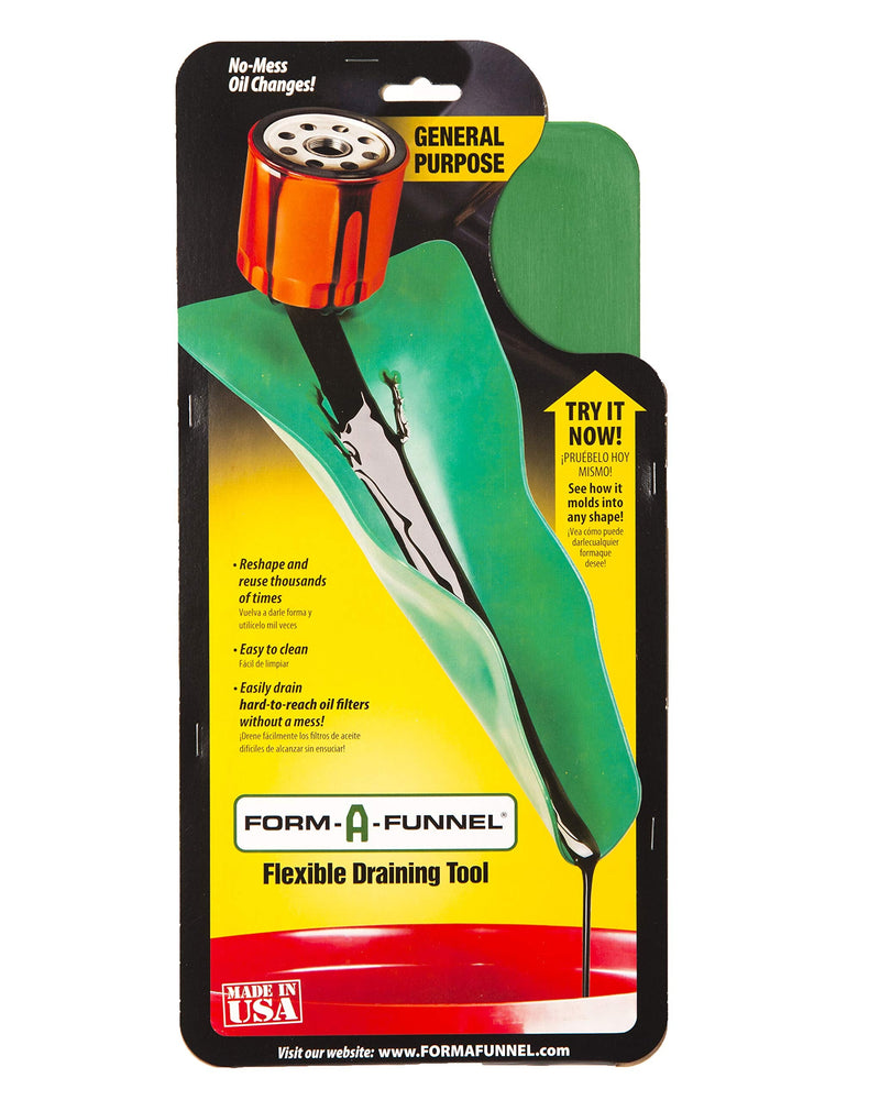 Form a Funnel - Flexible Funnels for Automotive Use, Drain Funnel, Durable Flex Funnel and Oil Change Funnel General Purpose (6.5" x 14.5")