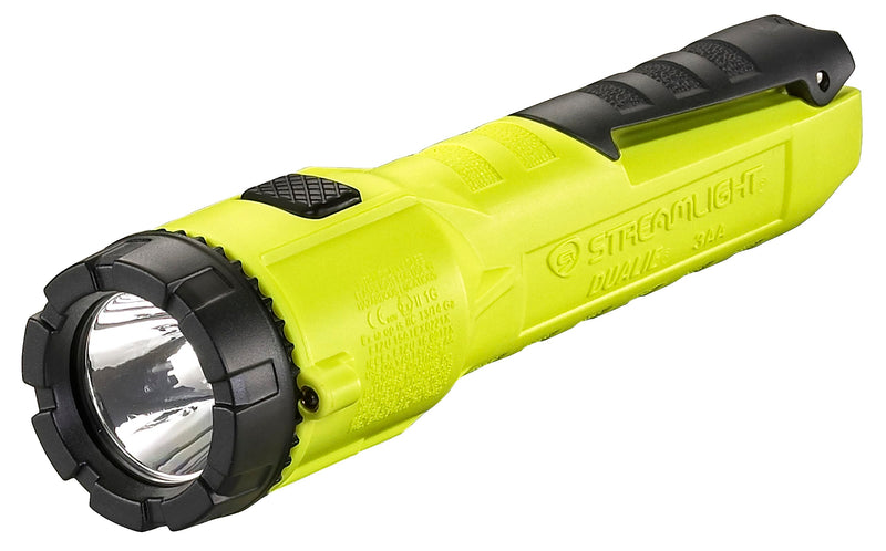 Streamlight 68751 Dualie 3AA 140-Lumen Intrinsically Safe Industrial Flashlight with Spot/Flood Without Batteries, Yellow