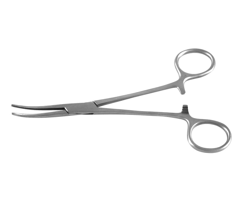 Crile Forceps Curved Serrated Jaws Hemostat Clamps (available sizes 5.5" / 6.25") - SurgicalExcel (6.25" (Crile Rankin)) 6.25" (Crile Rankin)