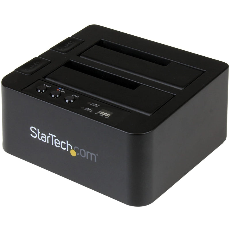 StarTech.com Standalone Hard Drive Duplicator, External Dual Bay HDD/SSD Cloner/Copier, USB to SATA III Docking Station USB 3.1 (10 Gbps)