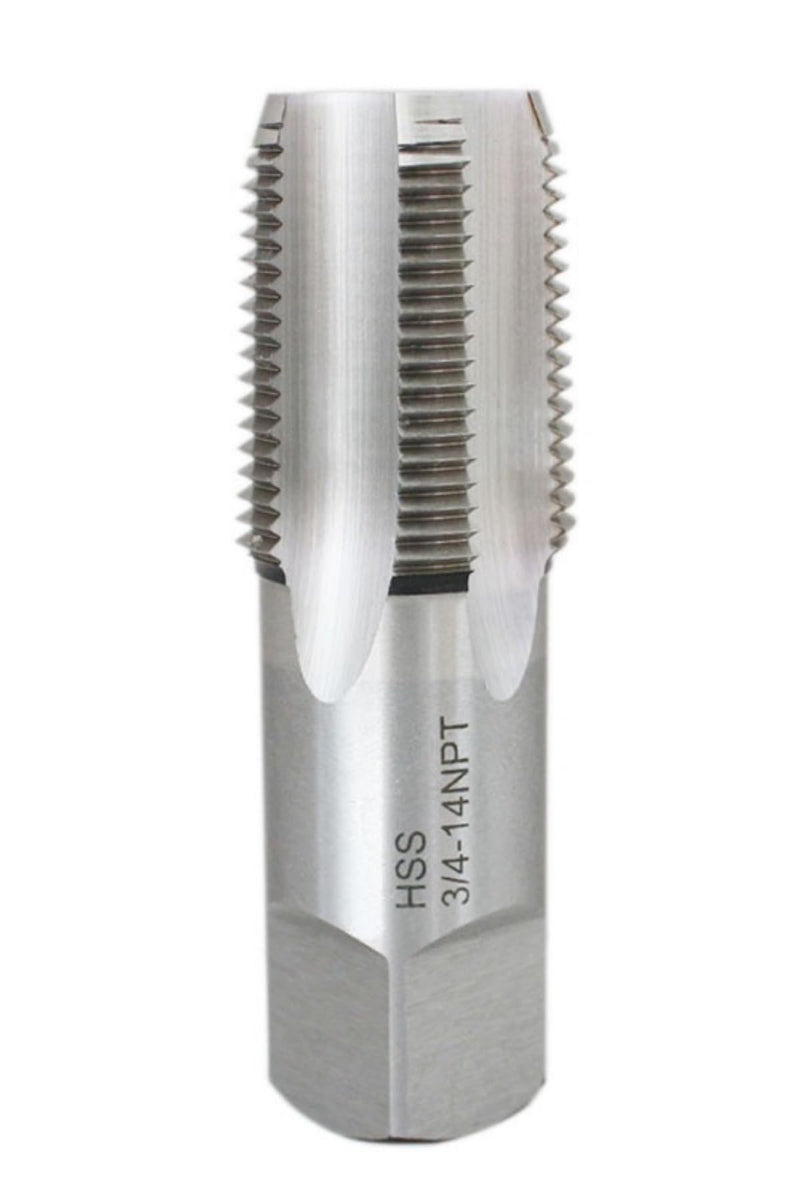 Accusize 3/4"-14 HSS Taper Pipe Tap - NPT, NPT-34 | 3/4"-14, 5 Flutes, 3-1/4" OAL, HSS Taper Pipe Tap - NPT 5 Flutes, 3/4"-14