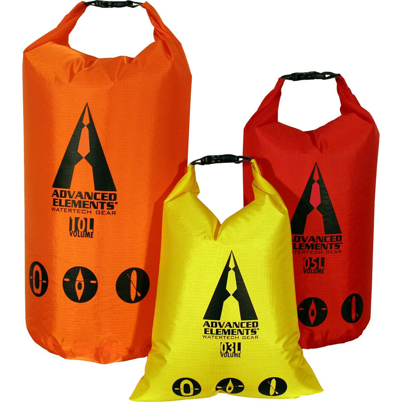 Advanced Elements Pack Lite Roll Top Dry Bag (Set of 3), Multi, One Size, (AE3506)