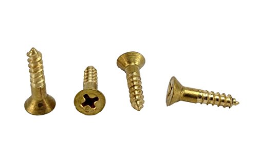 #6 x 5/8" Solid Brass Flat Head Philips Wood Screw 100 Pack (#6 x 5/8") #6 x 5/8"