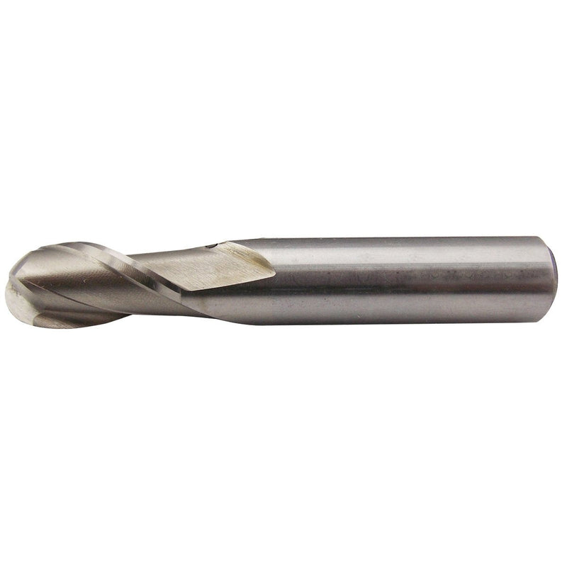 HHIP 5841-0500 1/2 x 1/2" 2 Flute High Speed Steel Single End Ball End Mill 1/2 in 1/2" Shank