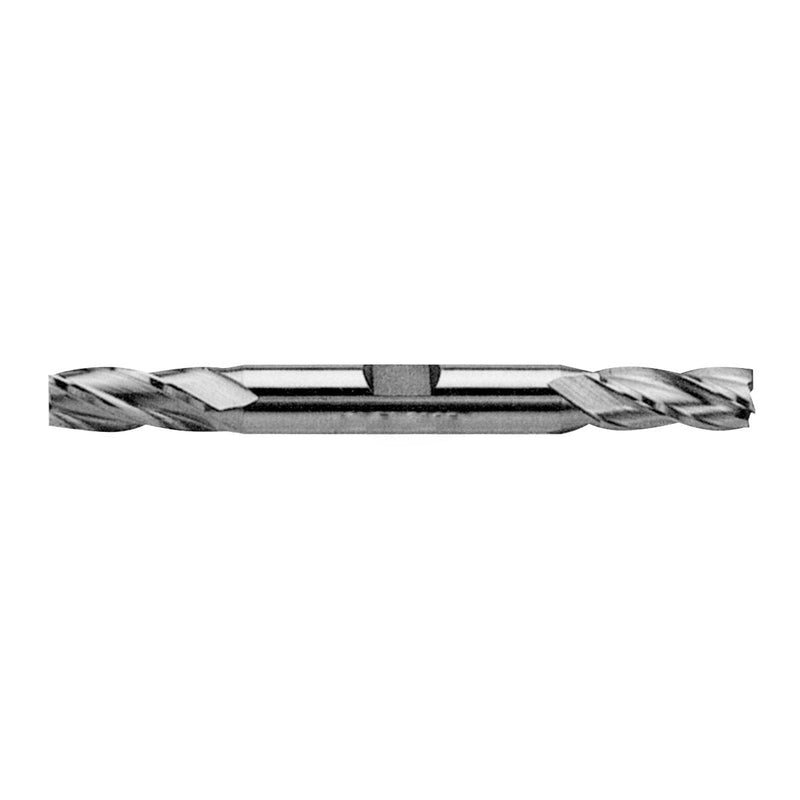 HHIP 5804-0625 5/8" x 5/8" High Speed Steel 4 Flute End Mill, Double End 5/8" Cutting Dia, 5/8" Shank, 1-3/8" Cutting Length, 5" OAL HSS