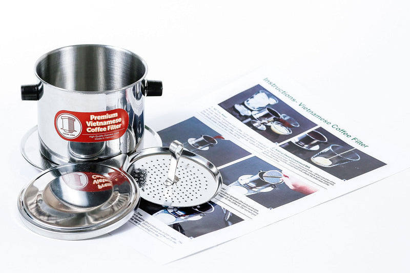 Vietnamese Drip Coffee Maker Filter. Single Cup Serve. Inox. 6 oz Small Stainless Steel 1 Small (6 oz)