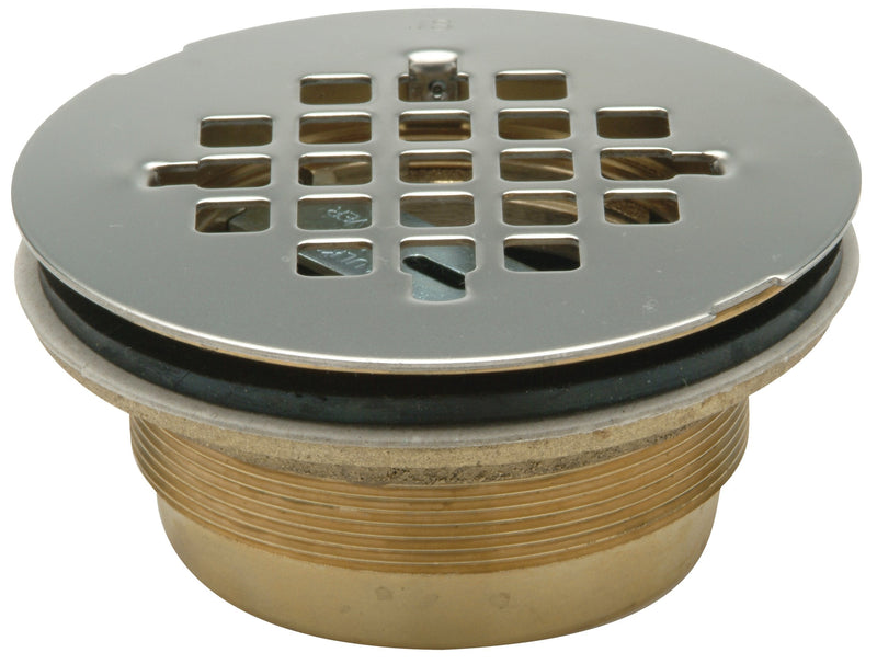 Shower Drain, Brass, Pipe Dia 2 in.