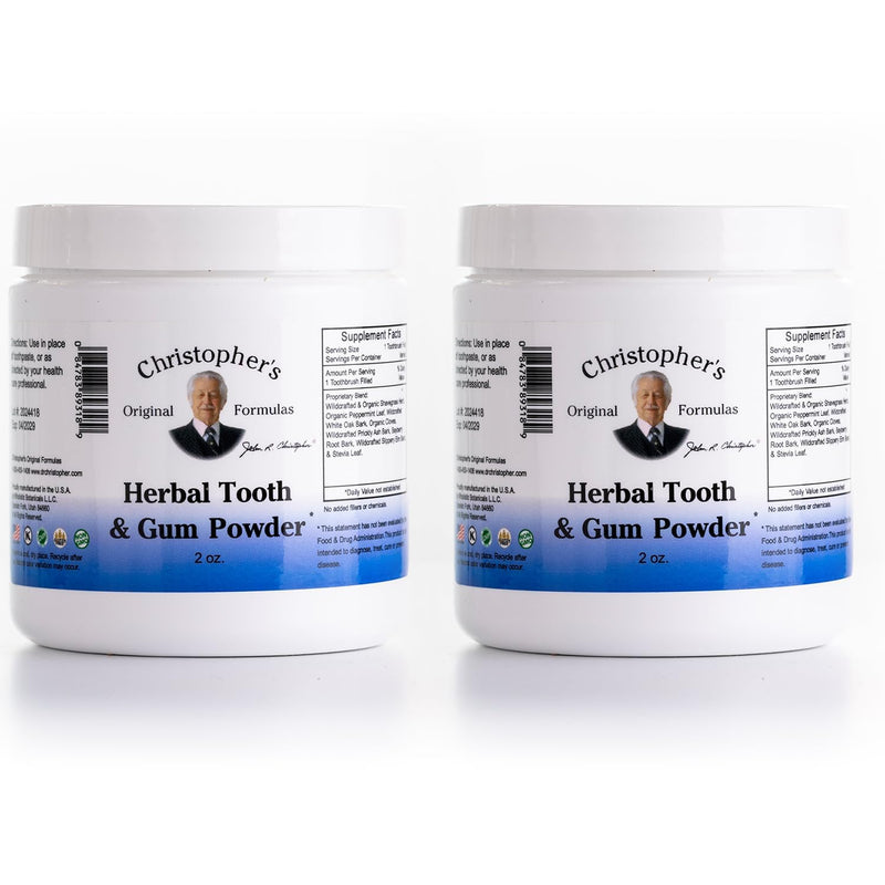 Christopher's Original Formulas Herbal Tooth & Gum Powder | Natural Oral Care Powder | Plant-Based Alternative to Toothpaste | Pack of 2 2 Ounce (Pack of 2)