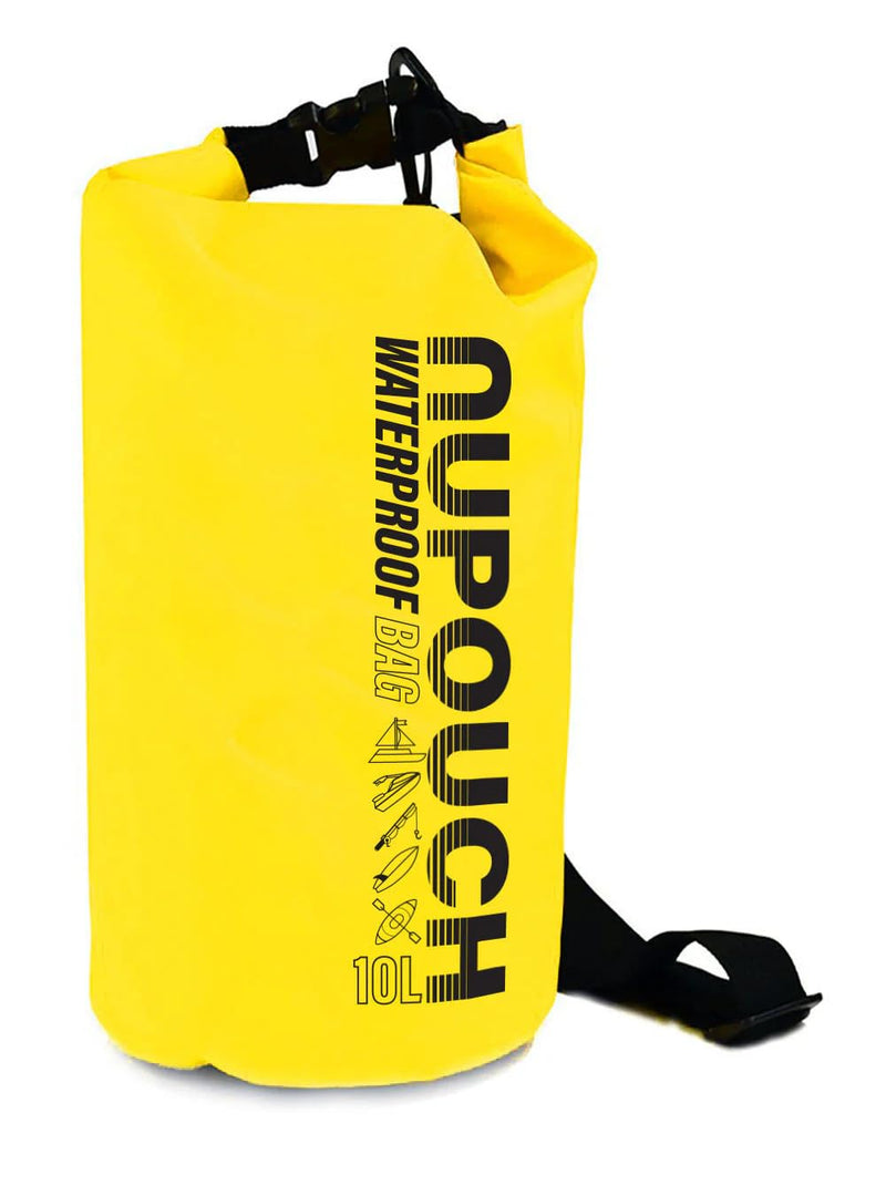 Nupouch Waterproof Dry Bag: 2L/5L/10L/20L Roll Top Lightweight Dry Storage Bag, Backpack for Travel, Swimming, Boating, Kayaking, Camping, or Beach 20 Liters Yellow