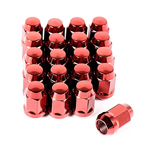 Rugged Ridge | Wheel Lug Nut, Set of 20, 1/2-20, Red | 16715.24