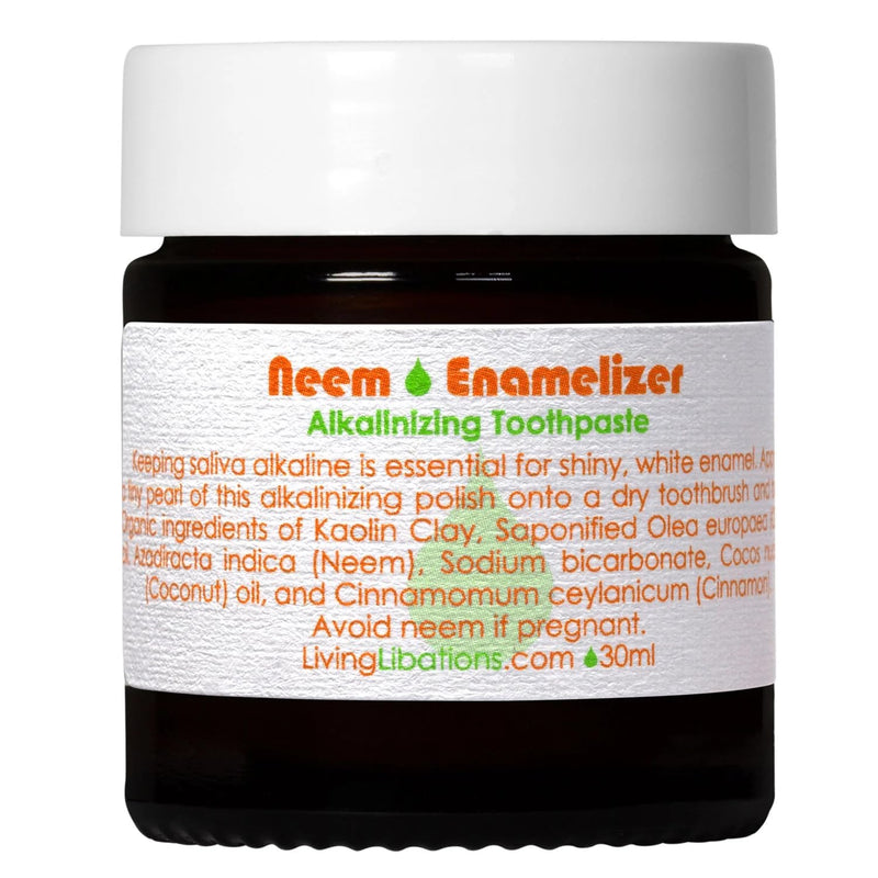 Living Libations - Organic Neem Enamelizer Toothpaste | Natural, Wildcrafted, Vegan Clean Beauty (1 oz | 30 ml) 1 Ounce (Pack of 1)