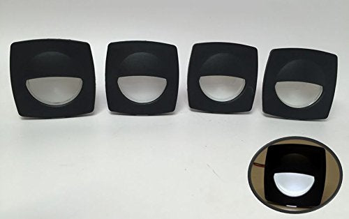 Pactrade Marine 4 Pieces Boat LED RV Trailer Cool White Square Courtesy Light 2.24"x2.24"
