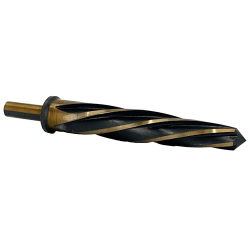 Drill America 5/8" Bridge/Construction Reamer with 1/2" Shank, Black and Gold Finish, KFD Series 5/8"