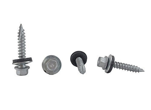 Chenango Supply #9 x 1 Hex Washer Head Metal Roof Screws #9 x 1"
