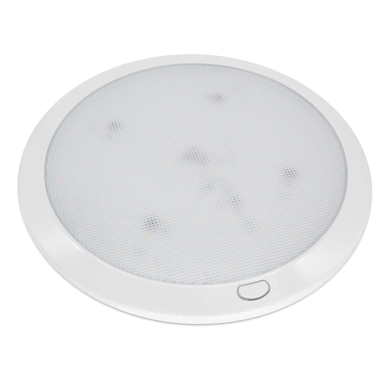 Dream lighting RV Lights Interior Dimmable 12 Volt LED Ceiling Light Fixture with Switch for RV Motorhome Boat Marine - 8.5 Inches, 14.3W, 850 LM, Cool White & Blue Lighting 8.5inch-Cool White&Blue