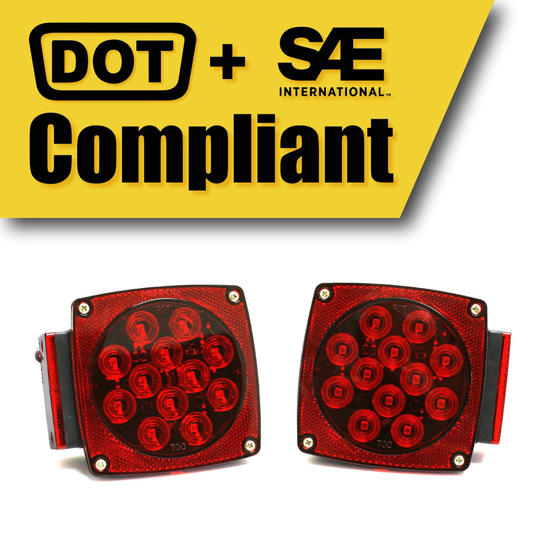  [AUSTRALIA] - MAXXHAUL 70460 12V LED Trailer Tail Lights (Turn/Stop/Signal-Left/Right-DOT Compliant) LED Trailer Turn Lights