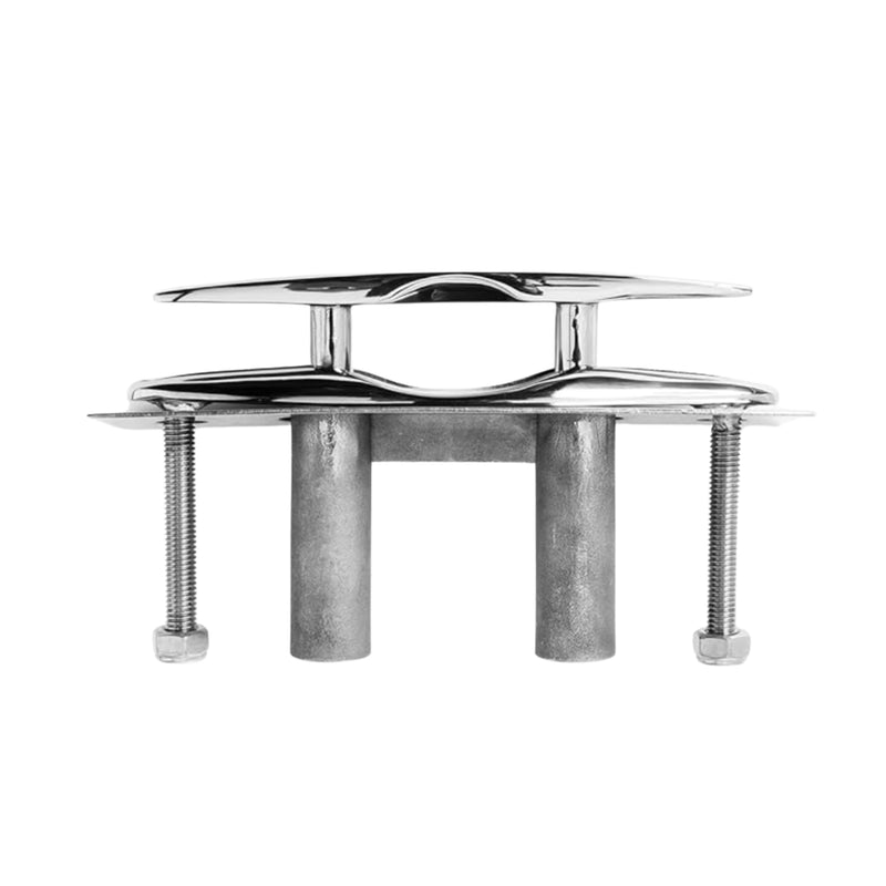 MarineNow Flush Mount Pop-Up Boat Cleat – Marine Grade 316 Stainless Steel – Includes Backing Plate & Nuts – Corrosion-Resistant Dock & Deck Hardware 6" 01-Pack