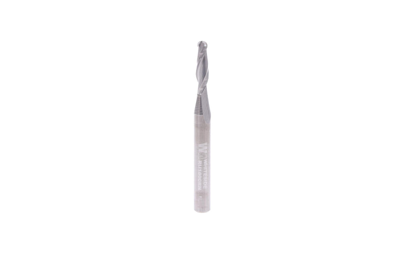 Whiteside RU1800RN Spiral Upcut Ball Nose Router Bit: 3/32 Inch Radius, 3/16 Inch Cutting Diameter, 1/4 Inch Shank, 3/4 Inch Cutting Length