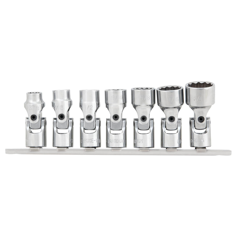 Performance Tool W38980 3/8-Inch Drive SAE 7 Piece Flex Socket Set