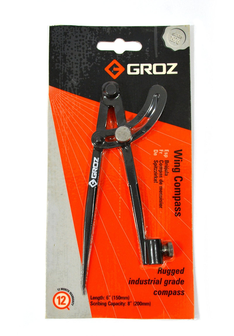 Groz 01550 6" Wing Compass, powder coated finish 6"