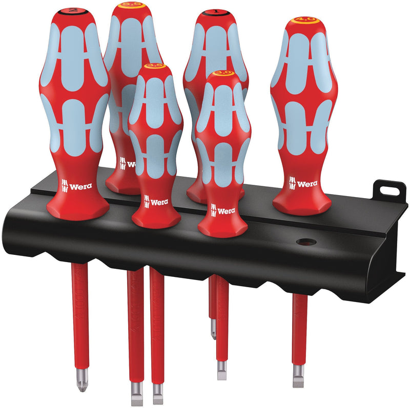Wera 3160I/3165I/6 VDE 6 Pc Stainless Insulated Screwdriver Set