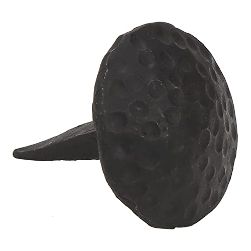 A29 Round Iron Decorative Nails, Set of 24, Natural Black, 1 x 1" 1" x 1" (24 pk)