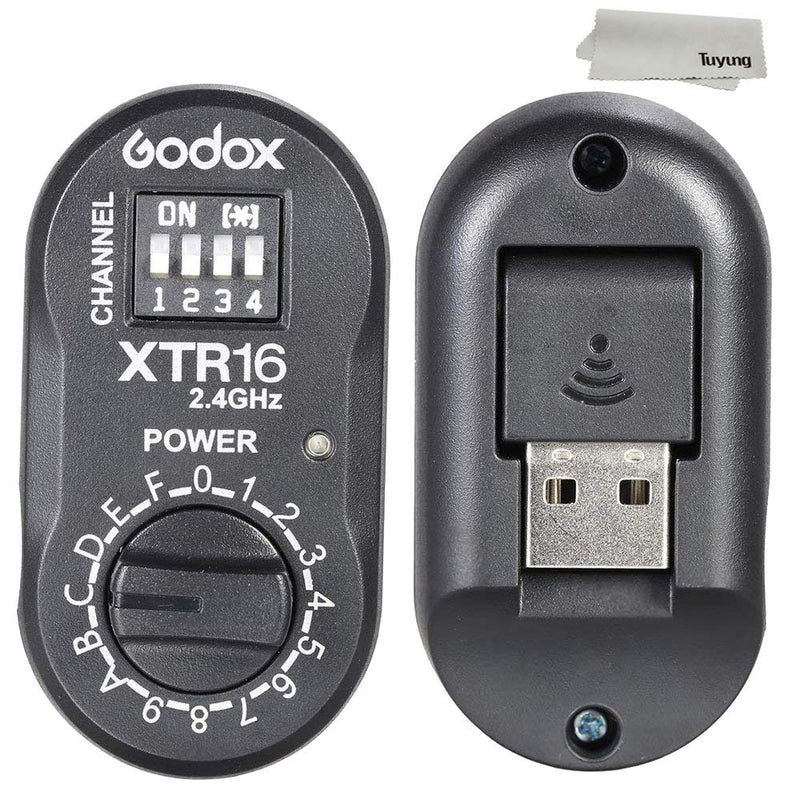 Godox 2.4G Wireless XTR-16 Receiver for X1C X1N XT-16 Transmitter Trigger Wistro AD360/DE/QT/DP/QS/GS/GT Flash Series