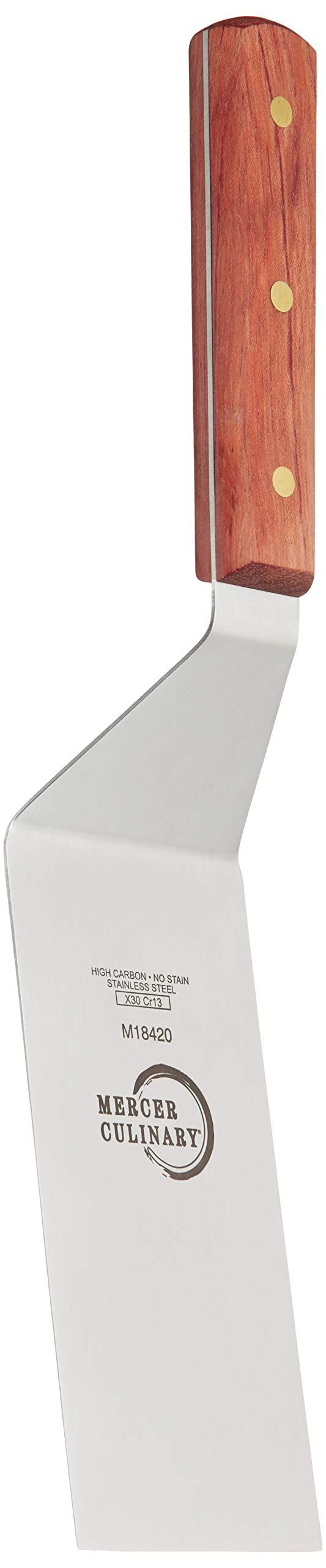 Mercer Culinary Praxis Rosewood Handle Square Edge Turner, 6 Inch x 3 Inch