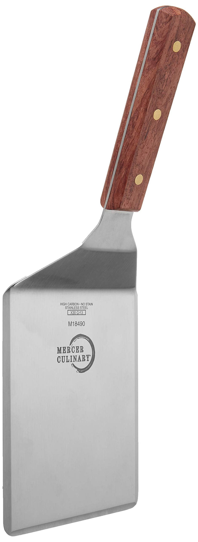 Mercer Culinary Praxis Rosewood Handle Heavy Duty Turner, 6 Inch x 5 Inch