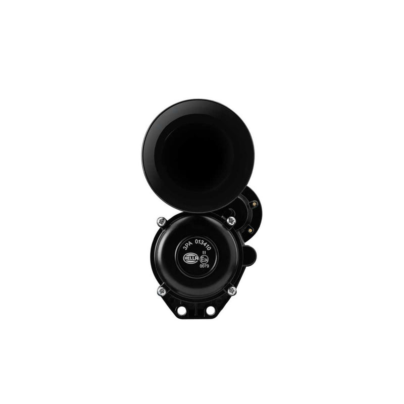 Hella Black Single Tone Air Horn, Super Loud 12/24V, 115 dB(A), 120W, 013410011 Single Tone - Compact