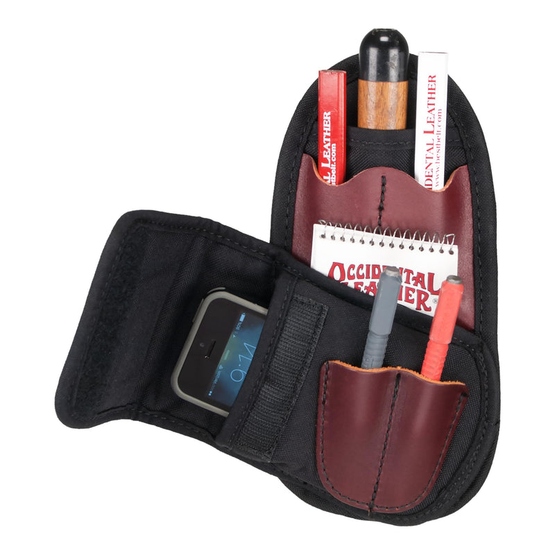 Occidental Leather Clip-On Stronghold Essentials Gear Pocket - Black - 7 Pockets & Tool Holders - Made in USA