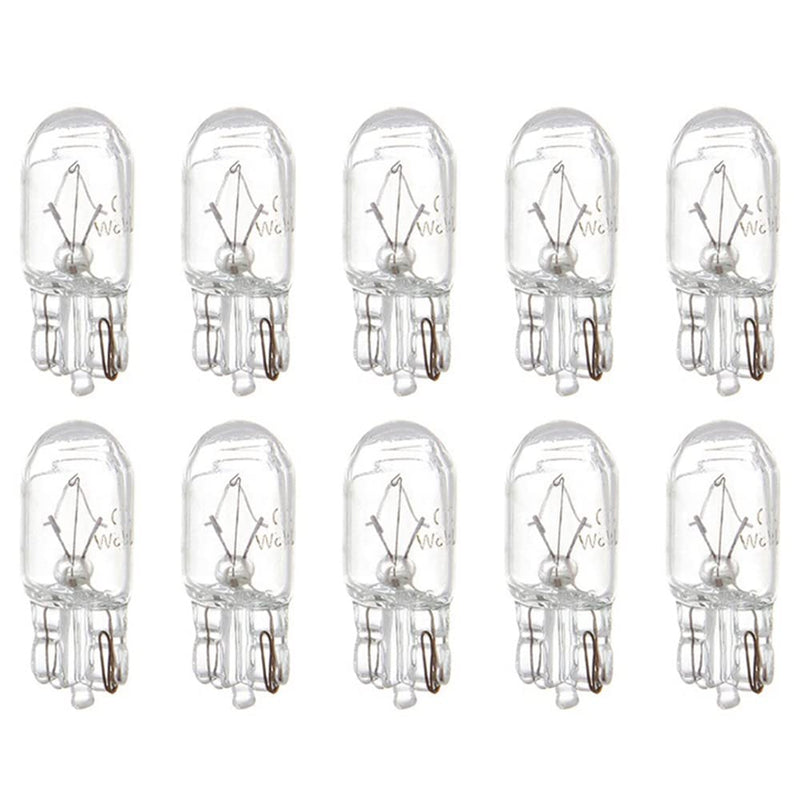 cciyu T10 168 194 W5W Halogen Light Bulb Instrument Cluster Gauge Dash Lamp (10pack white) 10pack white