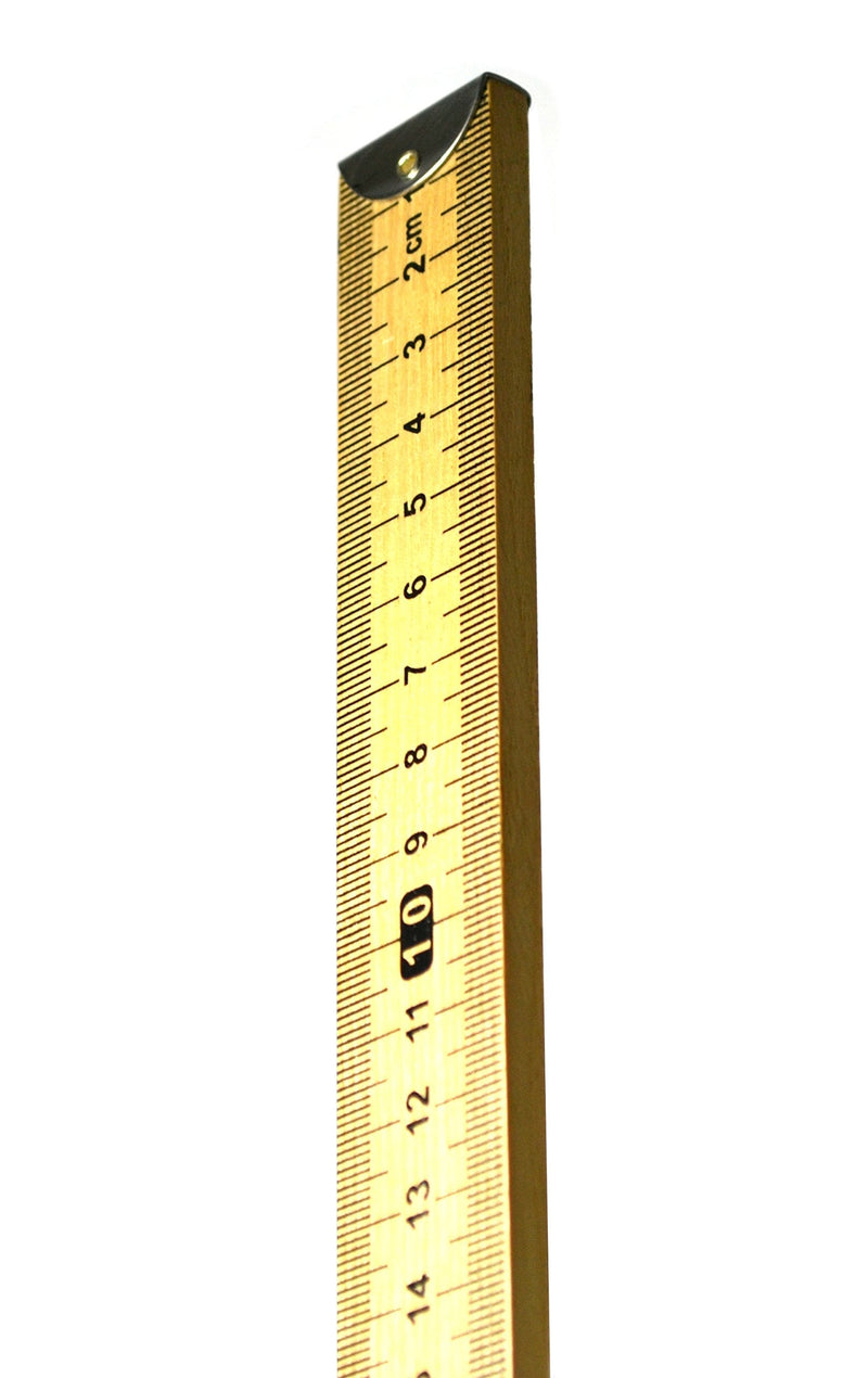 EISCO Double Sided Meter Stick - Hardwood Metric Meter Stick, Horizontal Reading & Protective Metal Ends