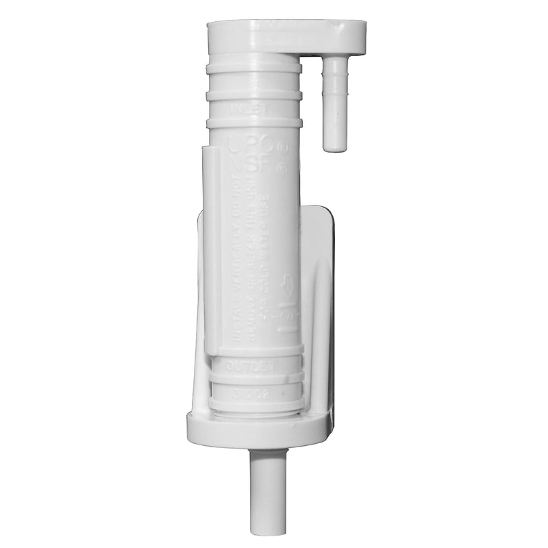 Reverse Osmosis Filter Air Gap (Inlet fits 1/4-in OD poly tubing, Outlet fits 3/8-in OD or 5/8-in ID poly tubing; AG110-002, KIT S-B, GAP-A-RO)