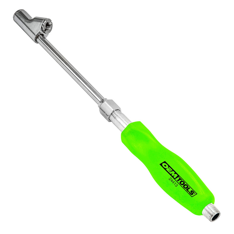 OEMTOOLS 24413 Air Chuck Dual Foot, Tilt Locking Air Chuck for Secure Inflation, Comfort Grip Tire Chuck Handle, 1/4" NPT, 150 PSI Max Dual Head