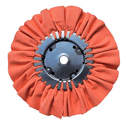 Renegade Products 8" x 3" x 5/8 Orange Airway Buffing Wheel 16 PLY for Metal Polishing of Semi Truck Wheels, Aluminum Tanks and Stainless Steel Parts