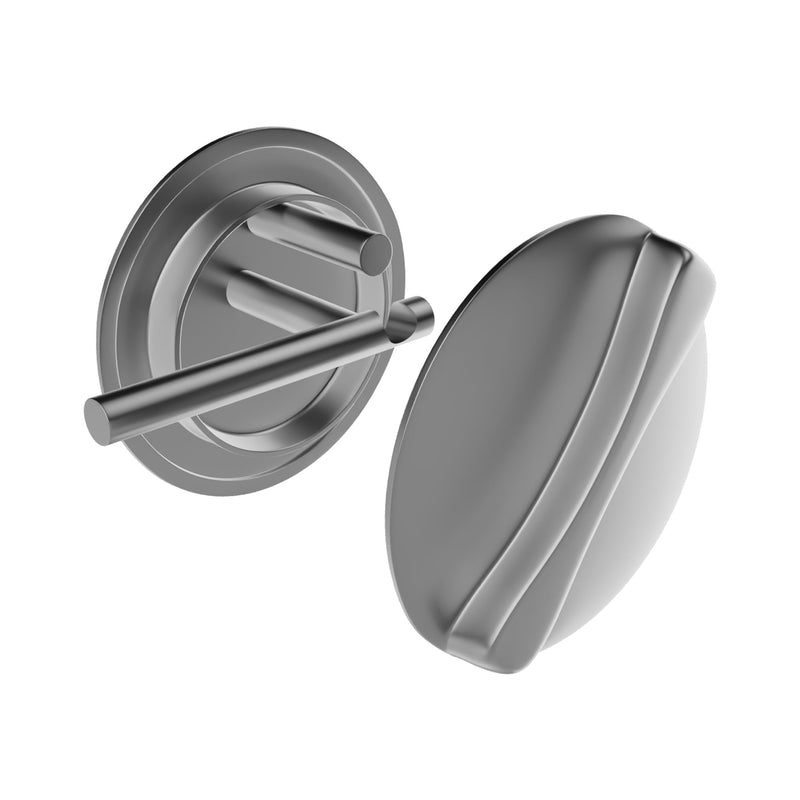 Brixwell 91-130 Concealed Latch Cover and Knob for 1" Steel Door Chrome