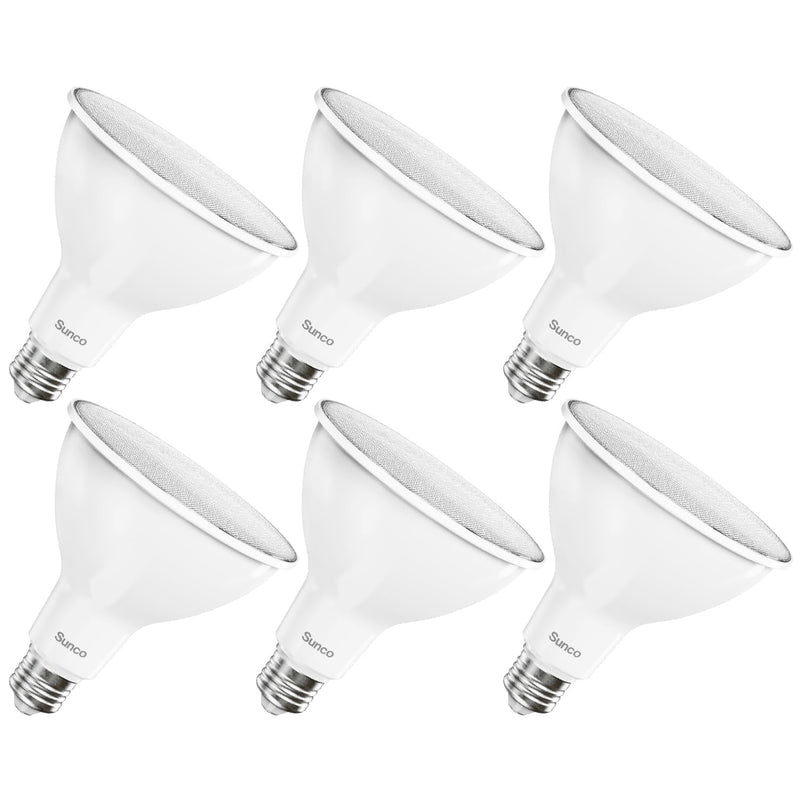 Sunco 6 Pack Outdoor Flood Light Bulb LED PAR38, Exterior Spotlight Bulbs, Weatherproof, 1050 LM, 13W (100W Equivalent), 5000K Daylight, Wet Rated, Dimmable, E26 Base UL 6 Count (Pack of 1)