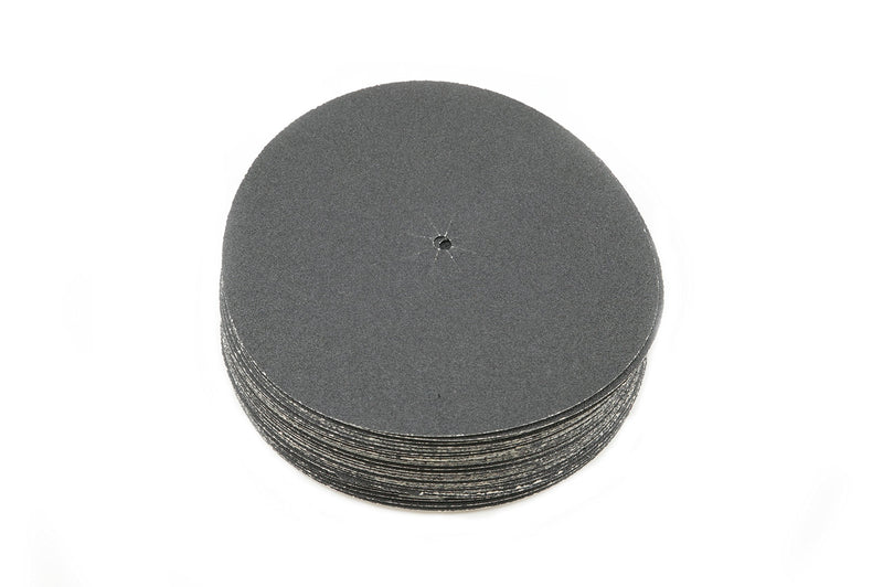 Sungold Abrasives 87406 80 Grit Edger Sanding Discs Heavyweight Paper Black Silicon Carbide (50/Box) 7" x 5/16" Center Hole
