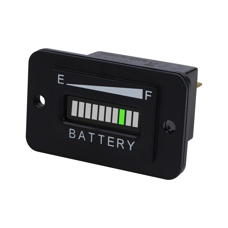 Runleader 36V LED Battery Power Indicator,Battery Charge & Discharge Display,Applicable to Lead Acid Battery Powered Golf Cart Forklift Lawn Mower Leaf Trimmer Motorhome etc.