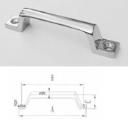 Marine Grade Heavy Duty Stainless Steel Grab Handle with Two Holes - Big 7-1/2"