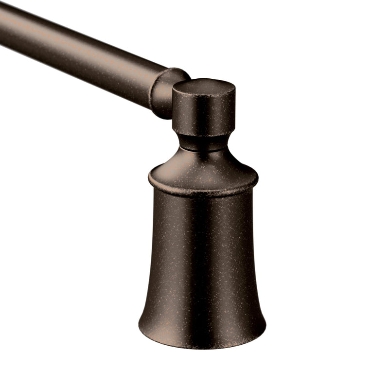 Moen YB2124ORB Dartmoor 24-Inch Single Bathroom Towel Bar, Oil Rubbed Bronze 24 Inch